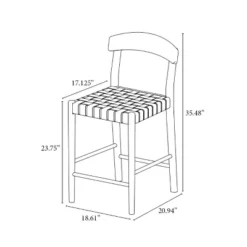 Cliff Haven Solid Wood With Woven Seat Counter Height Barstool - Threshold™ Designed With Studio McGee -Home Living GUEST 028577f6 8f3f 49ef 9a03 601c170f7db8