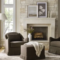 Box Pleat Upholstered Ottoman - Threshold™ Designed With Studio McGee -Home Living GUEST 066f9bb3 5bd1 4580 a079 9f1a94e4c8c1