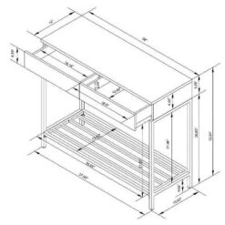 Loring Console Table Vintage Oak - Threshold™ -Home Living GUEST 075b98e6 c284 4a77 b0d1 c62136fa3cfb