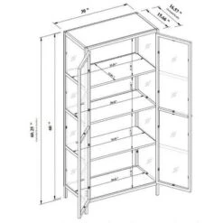 60" Crystal Cove Glass Cabinet Black - Threshold™ Designed With Studio McGee -Home Living GUEST 077c9530 b6e5 4ff2 8a6c 21b25ae09cb5