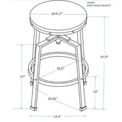 Lewiston Adjustable Swivel Barstool - Threshold -Home Living GUEST 08a4a797 b4f3 4d78 98f5 a28987c45647