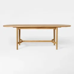 Cardamine Racetrack Dining Table Natural Wood - Threshold™ Designed With Studio McGee -Home Living GUEST 14c191e1 ca8f 487d bdfe 4bdf455f315f