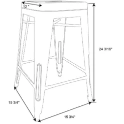 Set Of 2 Carlisle Backless Swivel Counter Height Barstool Matte Black - Threshold™ -Home Living GUEST 15d5afed 18c0 46bb bc02 db716f3bc002