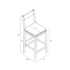 Emery Wood Counter Height Barstool With Upholstered Seat And Sling Back Natural - Threshold™ Designed With Studio McGee 11 Emery Wood Counter Height Barstool With Upholstered Seat And Sling Back Natural - Threshold™ Designed With Studio McGee -Home Living GUEST 195f58ad 8370 4b07 a2c7 caa1f841e5e6