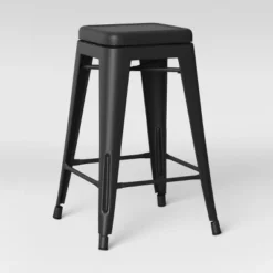 Set Of 2 Carlisle Backless Swivel Counter Height Barstool Matte Black - Threshold™ -Home Living GUEST 1ab67110 142e 49dc 94a3 87d6d18c09f9