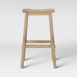 Halifax Farmhouse Wood Barstool - Threshold -Home Living GUEST 1b06258a e3c0 48cc a387 5647345572c1