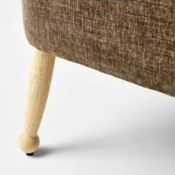 Corallina Upholstered Wooden Ottoman Natural Wood/Dark Brown - Threshold™ Designed With Studio McGee -Home Living GUEST 1b933e0b 47d6 433d a638 9595c2c9de6b