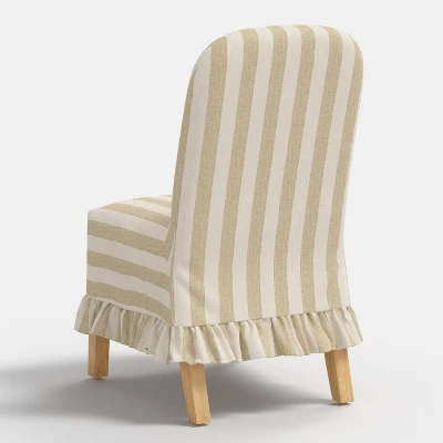 Rounded Back Slipcovered Dining Chair With Ruffle - Threshold™ 3 Rounded Back Slipcovered Dining Chair With Ruffle - Threshold™ - Image 3