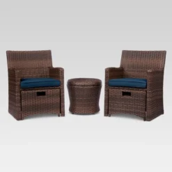 Halsted 5pc Wicker Small Space Patio Furniture Set - Threshold -Home Living GUEST 1ced16bd 3338 4b20 ad53 18ec10aa17b8