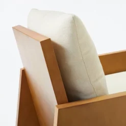 Duchesne Wood Accent Chair With Upholstered Seat And Back Cream - Threshold™ Designed With Studio McGee -Home Living GUEST 1ecafbd8 6d75 4499 8aae 1b3b6724b1ee