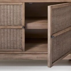 Brandeis Woven TV Stand For TVs Up To 60" Brown - Threshold™ Designed With Studio McGee -Home Living GUEST 207e0e77 d234 4ee8 8261 19fba8aebd36