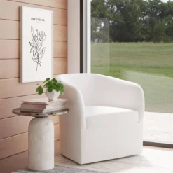 Rhea Swivel Chair In Velvet - Threshold™ -Home Living GUEST 2566d17c 831b 436a 8071 a2a329ebfcac