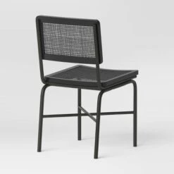 Errol Cane And Wood Dining Chair With Metal Legs Black - Threshold™ -Home Living GUEST 270177fe 3aeb 43b7 bf8d 08b29153b9ac