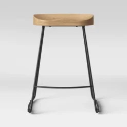 Hull Low Back Wood/Metal Counter Height Barstool - Threshold™ -Home Living GUEST 27d7dada 30d1 4350 9551 7706cbd95c62