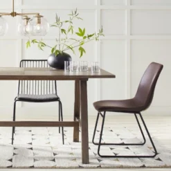 Bowden Faux Leather Dining Chairs - Threshold™ -Home Living GUEST 282deedc 06c1 4d46 b2fb 2fd8f54c5245