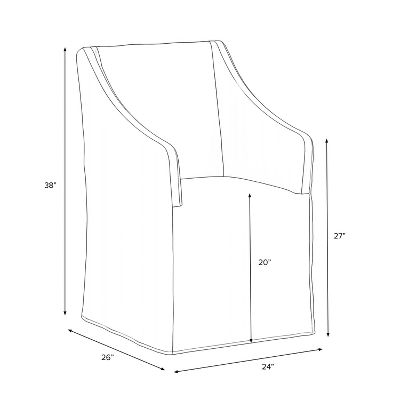 Replacement Slipcover Only For Sloped Arm Dining Chair - Threshold™ 6 Replacement Slipcover Only For Sloped Arm Dining Chair - Threshold™ - Image 6