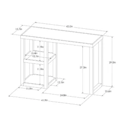 Carson Wood Writing Desk With Storage White - Threshold™ -Home Living GUEST 2e25fab9 58e1 4d1d ab2f 351e9f9fb385