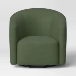 Large Aveline Swivel Chair Olive Velvet - Threshold™