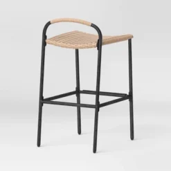 Popperton 2pk Arched Wicker Bar Height Patio Chairs, Outdoor Furniture - Black - Threshold™ Designed With Studio McGee -Home Living GUEST 35ac354a ae96 4702 abc7 35607560042d