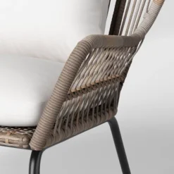 Steel And Wicker Latigo Rust Resistant Outdoor Patio Loveseat Arm Chair Gray - Threshold™ -Home Living GUEST 38fd4964 d075 4495 9a55 1a18119826b6