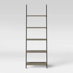 72" Loring 5 Shelf Leaning Bookshelf - Threshold™ -Home Living GUEST 3b2af214 2cb4 4112 aa0d 454af67e18fa