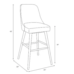 Geller Modern Counter Height Barstool Gray Boucle - Threshold™: Upholstered, Rubberwood Frame, 250lb Capacity -Home Living GUEST 3e52f52a cee4 4d6c bab4 e9aa67dc6e95
