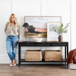 East Bluff Woven Drawer Console Table - Threshold™ Designed With Studio McGee -Home Living GUEST 3fbfc6cc 1762 479f 85f6 5816e3ff493f