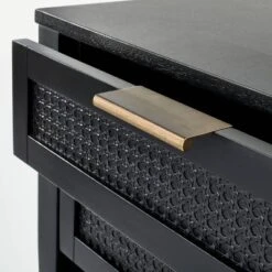 East Bluff 2 Drawers Woven Accent Table Black - Threshold™ Designed With Studio McGee -Home Living GUEST 42e77654 e6d8 43bd 9f8b 688c84d09d27