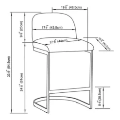 2pk Jules Cantilever Armless Upholstered Counter Height Barstool - Threshold™ -Home Living GUEST 43f66d3d bc63 4c4e a252 83898804be78