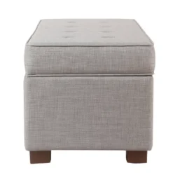 Shelton Tufted Top Storage Ottoman - Gray - Threshold™: Upholstered Rectangular Furniture With Lid -Home Living GUEST 455754a9 668e 4176 8a11 6134a416b504
