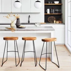 Hull Low Back Wood/Metal Counter Height Barstool - Threshold™ -Home Living GUEST 4657e6fd 7d27 433d 85bd 695cd9432ba4