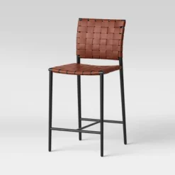 Wellfleet Woven Faux Leather Metal Base Counter Height Barstool - Threshold™ 16 Wellfleet Woven Faux Leather Metal Base Counter Height Barstool - Threshold™ -Home Living GUEST 46cd9a60 0f2f 40e3 aa66 36374f1570ef