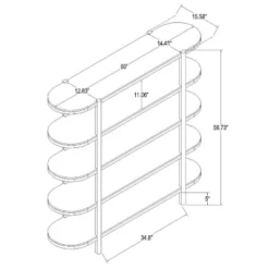 57" Portola Hills 5 Shelf Horizontal Bookcase - Threshold™ Designed With Studio McGee -Home Living GUEST 4a1c7b50 180c 4afa a05b f287b4db2a71