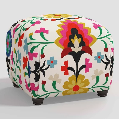 Poppy Ottoman In Damask - Skyline Furniture 6 Poppy Ottoman In Damask - Skyline Furniture - Image 6