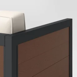 Bryant 2pc Faux Wood Patio Loveseat & Coffee Table - Gray/Natural - Threshold™ -Home Living GUEST 4b3c6964 0f23 4bf8 899e c9fc36e30d43