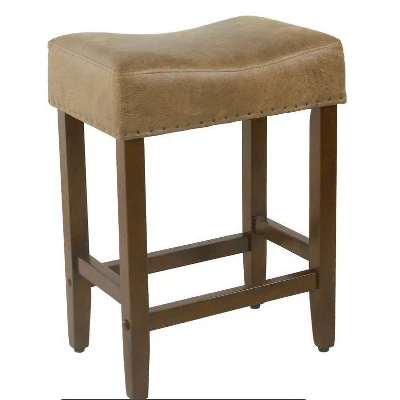 24" Rumford Saddle Counter Height Barstool With Wood Leg - Threshold™ 1 24" Rumford Saddle Counter Height Barstool With Wood Leg - Threshold™