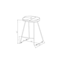 Hull Low Back Wood/Metal Counter Height Barstool - Threshold™ -Home Living GUEST 509b4ae3 a422 4b35 8183 0d37552635c1