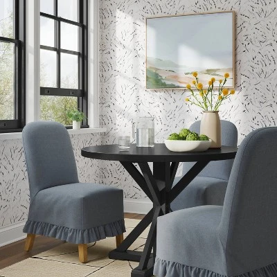 Rounded Back Slipcovered Dining Chair With Ruffle - Threshold™ 10 Rounded Back Slipcovered Dining Chair With Ruffle - Threshold™ - Image 10