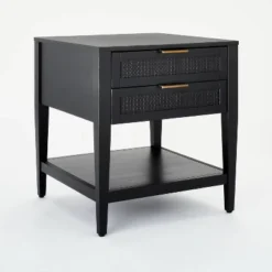 East Bluff 2 Drawers Woven Accent Table Black - Threshold™ Designed With Studio McGee -Home Living GUEST 52fed250 d753 4005 9d7b 39d23590a57b