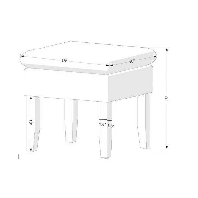 Buffalo Plaid Stool Blue - Threshold™ 4 Buffalo Plaid Stool Blue - Threshold™ - Image 4