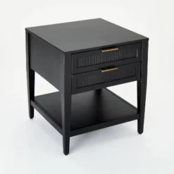 East Bluff 2 Drawers Woven Accent Table Black - Threshold™ Designed With Studio McGee -Home Living GUEST 575de8be 7e88 4543 b84c fdce79d39cf3