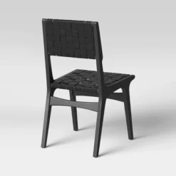 Ceylon Woven Dining Chair Black - Threshold™: Rubberwood Frame, Polyester Accents, 250lb Capacity -Home Living GUEST 575ec13b eb35 4a3a aa9f 98c7a6b1c16e