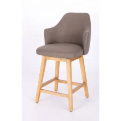 Kinston Swivel Curved Back Upholstered Counter Height Barstool - Threshold™ -Home Living GUEST 585574a8 4152 4afb 9413 75eba22346a7