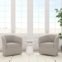 Rhea Swivel Chair In Boucle - Threshold™ -Home Living GUEST 58875f08 85a0 49da b3e7 15d4faae0835