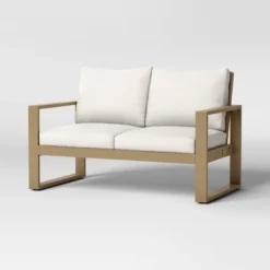 Esker Recycled Resin Outdoor Patio Loveseat Brown - Threshold™ -Home Living GUEST 5afc5da1 629d 43c2 8014 245974f926a0