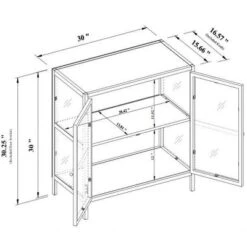 30" Crystal Cove Glass Cabinet Black - Threshold™ Designed With Studio McGee -Home Living GUEST 5b71f51a 7630 42b5 9e09 477102ac59f6