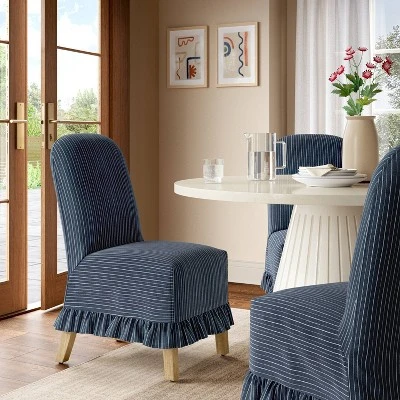 Rounded Back Slipcovered Dining Chair With Ruffle - Threshold™ 14 Rounded Back Slipcovered Dining Chair With Ruffle - Threshold™ - Image 14