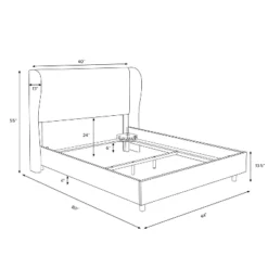 Tufted Velvet Upholstered Wingback Bed - Skyline Furniture -Home Living GUEST 5da2749b d032 4d56 b9b0 63f6063781e0