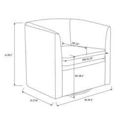 Vernon Upholstered Barrel Swivel Chair Light Brown Velvet - Threshold™ Designed With Studio McGee 11 Vernon Upholstered Barrel Swivel Chair Light Brown Velvet - Threshold™ Designed With Studio McGee -Home Living GUEST 5fe00eaa 81ff 454f b46c 0da142b5764f