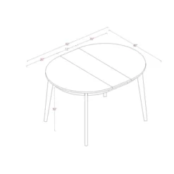Astrid Mid-Century Round Extendable Dining Table - Threshold™ -Home Living GUEST 67363663 bc12 48bd adb2 c9a5c8b71510